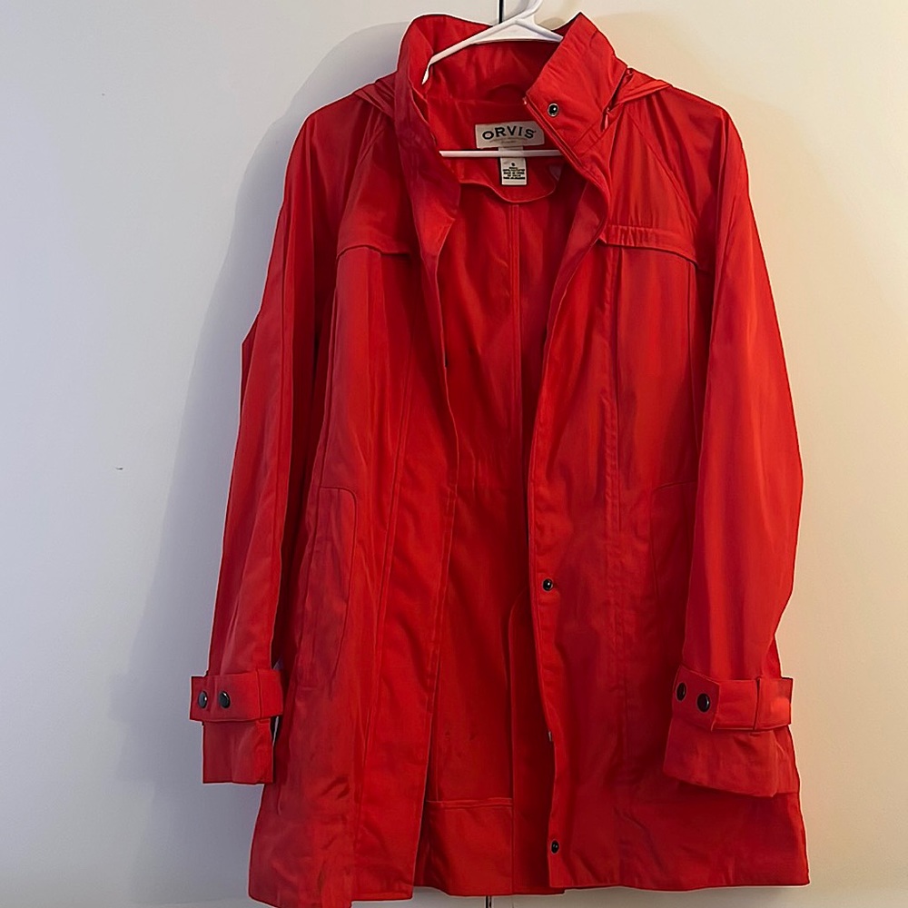 Pink Orvis, rain jacket